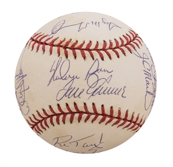 1969 New York Mets Reunion Team Signed ONL Coleman Baseball With 24 Signatures Featuring Tom Seaver on the Sweet Spot (JSA)